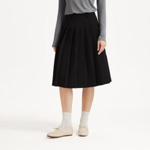 Hotwind | Autumn New Texture Pleated Skirt Black