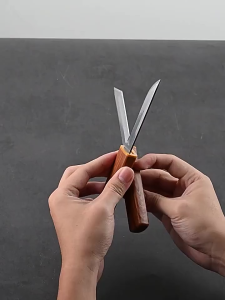 2in1 Japanese Fruit Double Knife Non-Control Stainless Steel Knife Fruit SushiSlicing Knife