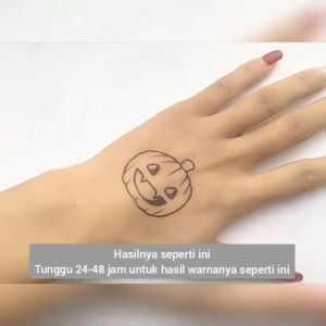 Stiker Tato Semi Permanen S Series (16x11cm) | Waterproof | Tato Tahan Lama