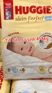 Tã dán sơ sinh Huggies bé từ 4-8kg mẫu  mới 2025 Tã dán Huggies sơ sinh 0-5kg - Bĩm dán Huggies cho bé sơ sinh 0-8kg