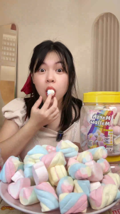 มาร์ชเมลโล่ฟรีซดราย (ยกถัง) กรอบฟู หวาน หอม อร่อย มาร์ชเมลโล่ ขนม ของกิน ขนมกินเล่น snackies