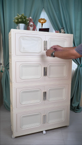 【90cm Jumbo】SIV Plastic Kitchen Storage Cabinet Rack Organizer For Microwave Pans Pots Dish No Rust