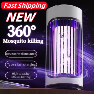 Electric Mosquito Killer Lamp USB Charging Portable Household Indoor Mosquito Repellent Portable 360 Degree Kill Flies New