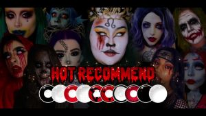 【💥Hot Sale】Magister Cosplay Contact Lens Halloween Anime Cartoon Scary Contact Lenses White Black Red Blue Green Yellow