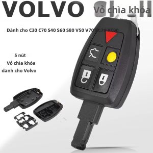 Vỏ Ốp Chìa Khóa Điều Khiển Từ Xa KEYECU 5 Nút Dành Cho VOLVO C30 C70 S40 S60 S80 V50 V70 XC70 XC90 Tương Thích Với Vỏ Chìa Khóa Xe Hơi