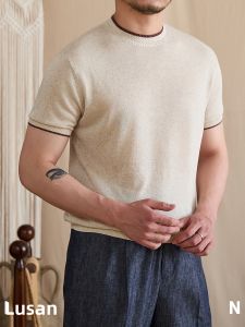 Light Mature Breathable Linen Blend T-shirt
