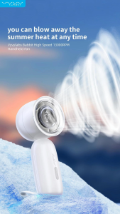 Vyvylabs Mini Handheld Fan USB Rechargeable 3000mAh High-Speed Portable 4-Gear Adjustable for Student Carry Fan