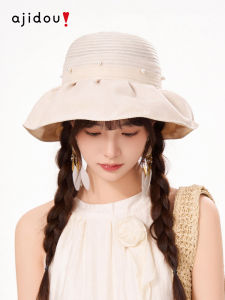 ajidou | Mũ Ngư Dân Nơ Be Retro Chống Tia UV