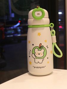 Cốc Nước Bằng Thép Không Gỉ Dung Tích Lớn Dễ Thương Cho Học Sinh Cốc Nước Giữ Nhiệt Cốc Nhựa PP Có Ống Hút Cốc Nước Giữ Nhiệt