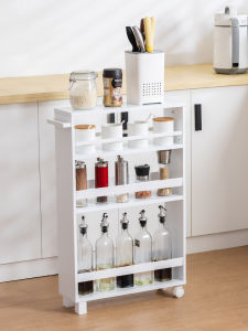 ชั้นวางของในครัวแบบเคลื่อนที่ ชั้นวางของหลายชั้น รถเข็นใส่ของเล็ก ชั้นวางของสำหรับใส่ผักและผลไม้ ชั้นวางของสำหรับใช้ในบ้าน