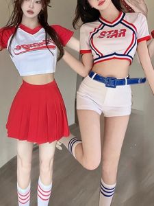 2025 Cup Football Babes Cheerleading Performance Costume World Cup Cheerleading Nightclub Bar Spicy Girl Outfit Nylon Material