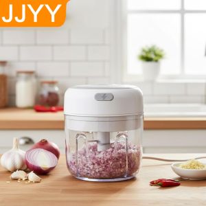 Portable Electric Garlic Ginger Masher Machine USB Rechargeable Stainless Steel Vegetable Crusher Kitchen Tool