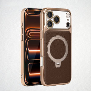 szhaiyu | Luxury PU Leather Rotating Metal Magnetic Holder Phone Case For iPhone 18 Pro Max 18 Pro For Magsafe Camera Protect Cover Fundas