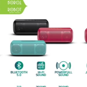 Speaker ROBOT Bluetooth 5.0 Sound Portable Portabel Audio Wireless Super Bass Mini Stereo Nirkabel