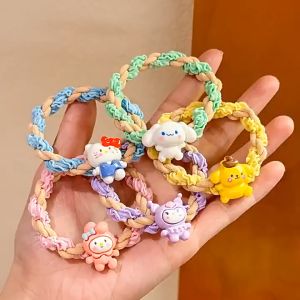 Ikat Rambut Kepang Sanrio Anak Tali Kunciran Dua Warna Aksesoris Fashion Korea
