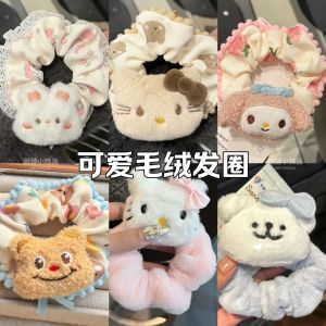 ริบบิ้นหมีกิ๊บตุ๊กตาคิตตี้สีชมพู ริบบิ้นหางม้าสีชมพูสำหรับเด็กผู้หญิง ประดับผมสไตล์เกาหลี ริบบิ้นหางม้าแฟชั่นฤดูใบไม้ร่วง/ฤดูหนาว