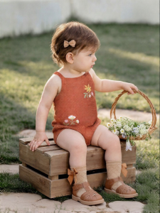 babylove | Embroidered Sleeveless Triangle Baby Vest Summer