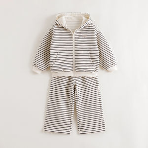 Marc&Janie | Hassle-Free Striped Hooded Girls Sport Set