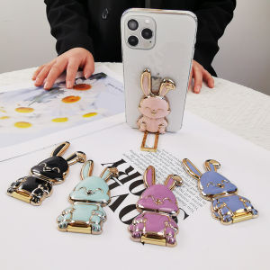 Ultra-Thin Foldable Cartoon Rabbit Phone Stand Holder Creative Lazy Person Movie Watching Desktop Tablet Stand Mobile Phone Case