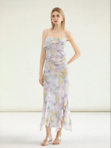 COCOBELLA | Floral Printed Chiffon Maxi Dress