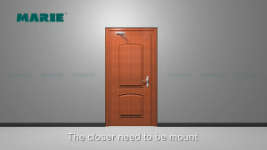 Door Accessories Quality BTO Main Door Auto Door Soft Closer with Slide Arm Stopper Black Color