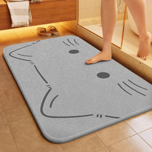 VIKAMA simple and soft bathroom mat quick water absorption anti slip quick drying bathroom door household carpet