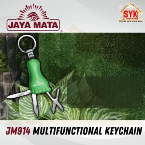 SYK JAYAMATA JM914 KM050AL Multifunctional Keychain Holder Pocket Mini Knife Scissors Fingernail Cleaner Souvenir