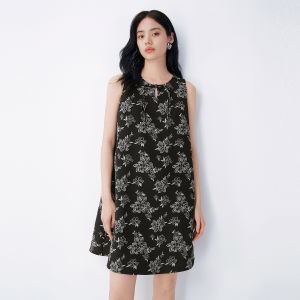 PEACEBIRD | Commute New Chinese Style Sleeveless Dress For Summer