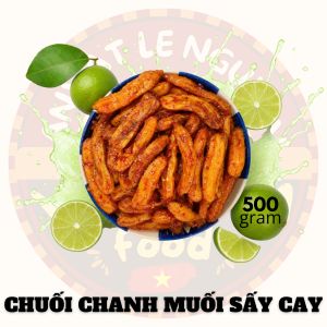 Spicy dried banana with the addition of lemon making the banana taste more unique. 500 grams