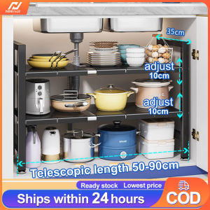 NINI Double Layer Expandable Stainless Steel Under the Sink Rack / Rak Serbaguna Dapur Sinki / Shelf Organizer Shelf for Kitchen and Bathroom