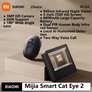 Xiaomi Smart Cat Eye 2 3MP HD Camera 940nm Infrared Night Vision Intercom Doorbell HDR 5-Inch 720P Screen 180° Wide Angle Lens