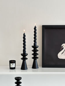 Retro Wooden Candle Holder Desktop Decoration High End Minimalist Color Ins Photo Prop Healing Series Candle Stand Seat