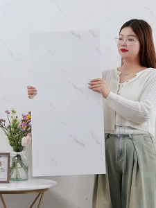 Marble Wallpaper PVC 3D 30x60cm Aluminum Plastic Self Adhesive Wall Sticker Vinyl Tile is waterproof and oilproof