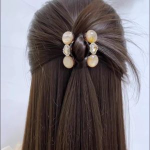 Fall Winter New Style Hair Clips Small Clamp Back of Head Diamond Beads Hair Accessories Hairpin Hair Styling Tool Elegant