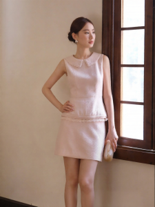 XXNING | Bộ Đầm Hai Mảnh Dáng Peplum Phong Cách Pháp Ngọt Ngào Thu Elegance