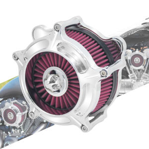 Mactions | Stylish Chrome Air Intake Filter Cleaner Fit For Harley Touring CVO FLTRXSE FLHXSE 23-25 Softail Breakout Fat Boy Low Rider S 25