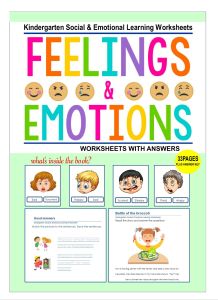 Feelings and Emotions Social and Emotional Learming Worksheets for  Preschool Kindergarten Grade 1