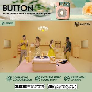 MUZEN BUTTON Mini Candy Portable Wireless Bluetooth4.2 Speaker Great-Sounding Audio 8Hrs Playtime Indoor & Outdoor Use