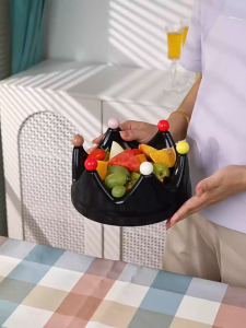 จานใส่ผลไม้ ออกแบบมงกุฎอย่างสง่างาม ปาร์ตี้วันเกิด จานใส่อาหาร สําหรับตกแต่งบ้าน ห้องนั่งเล่น ถาดใส่ขนม