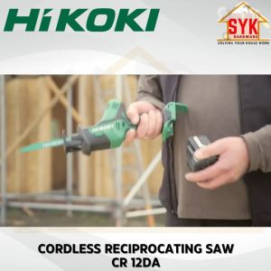 SYK Hikoki CR 12DA Cordless Reciprocating Saw Solo Machine Wood Pipe Cutter Mesin Gergaji Bateri 12V