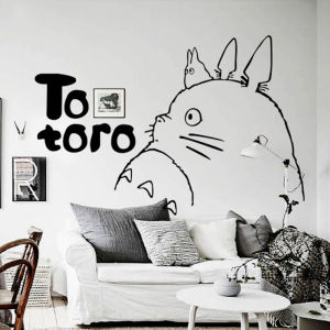 Miyazaki Hayaototoro Childrens Room Wall Stickers Cartoon Animation Wallpaper Stickers Living Room Television Background Wall Decorative Stickers