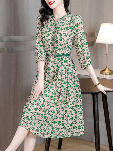 DAIXIANGFEIZI | Chiffon Floral Summer Dress 3/4 Sleeve