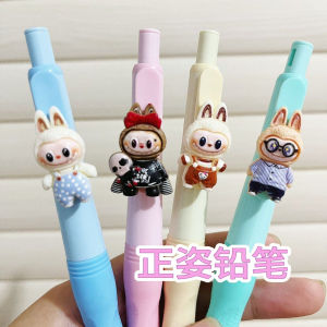 ดินสอเขียนลายการ์ตูนใหม่พร้อมสายรัดบุผ้าสีสันสดใสแบบอัตโนมัติสำหรับนักเรียนชั้นประถมศึกษาปีที่ 1 ดินสอเขียนลายการ์ตูนแบบอัตโนมัติ