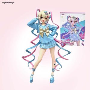 Bandai | Hot Needy Girl Overdose Anime Figure with cat Action Figures Virtual Uploader PVC Collection Model Ornaments Toys brithday gifts