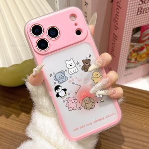 Cute Little Animals Phone Case For iPhone 17 18 Pro Max 16 15 14 13 Instantly Transformed Into 17 Shockproof Case Clock Pattern