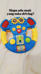 [FREE BATTERIES] Kids Toy Car Steering Wheel Pretend Driving Steering Wheel