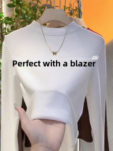 Slim Fit Fleece Tencel Long Sleeve T-shirt