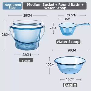FURENJILI | Transparent Antimicrobial Durable Laundry Bucket
