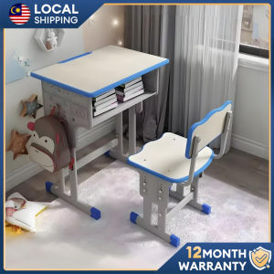 Table Trove Study Table for Kids with Chairs Adjustable with Reading Stand Age 3-16 Metal Desk For Students 兒童學習桌
