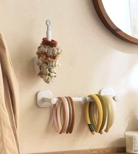 Hair Tie Storage Rack Childrens Hair Accessories Multipurpose Storage Rack Punch-free Dormitory Bathroom Laundry Accessories Rack Hairpin Headband Storage Rack